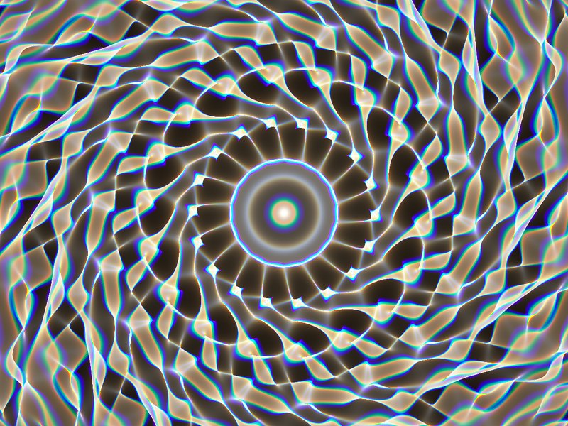 Spectral caustics in sevenfold quasicrystal symmetry